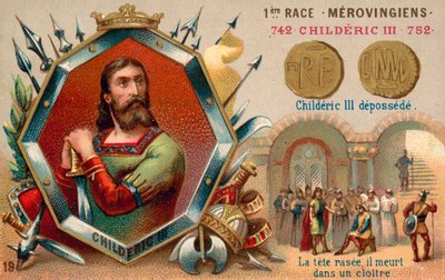 Deposizione di Childerico III, 752 da French School