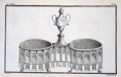 Disegno di Pugin, da un libro di modelli di disegni di metalli neoclassici di Duhamel, c.1770-80 da French School