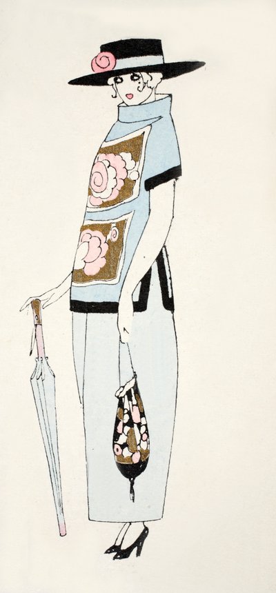 Design per un abito da giorno, c.1919 da French School