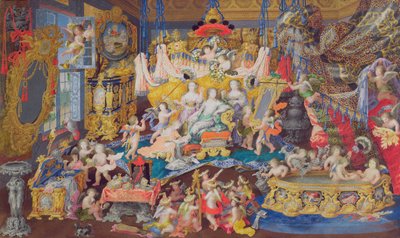Progetto per un ventaglio, forse per Madame de Montespan da French School