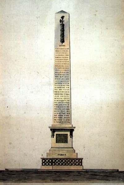 Progetto per un monumento neoclassico alla 