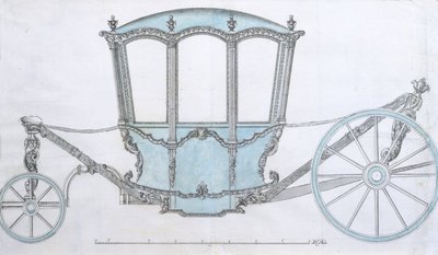 Progetto per una carrozza, c.1760 da French School