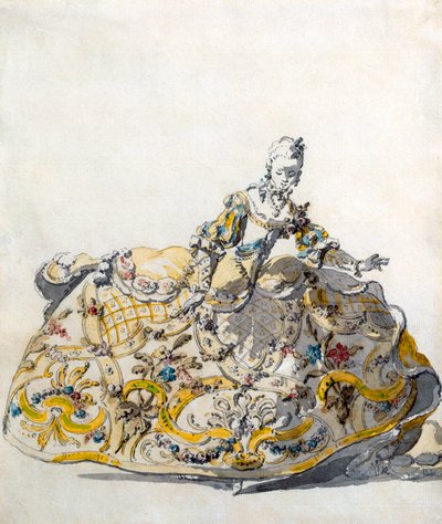 Progetto per un abito da donna, 1780s da French School