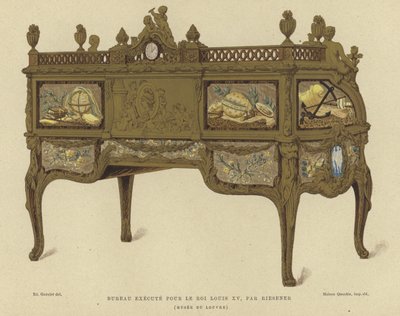 Scrivania realizzata per il re Luigi XV di Francia da Jean Henri Riesener, XVIII secolo da French School