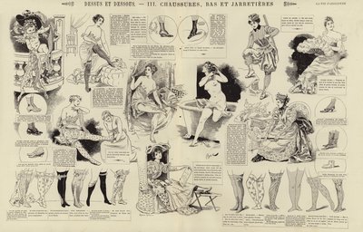 Dessus et dessous, Chaussures, bas et jarretieres (incisione) da French School