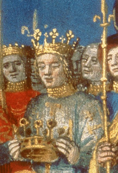 Incoronazione di Luigi VIII (1187-1226) e Bianca di Castiglia a Reims alla presenza del Re di Gerusalemme (dettaglio) da French School
