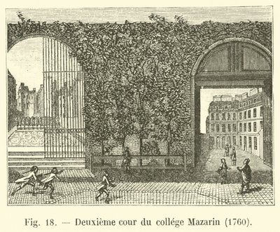 Secondo cortile del collegio Mazzarino, 1760 da French School