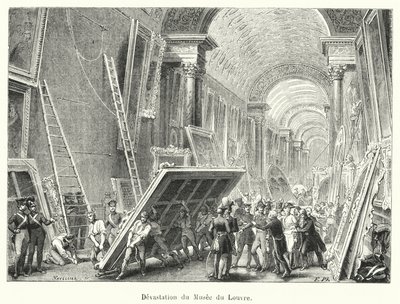 Devastazione del Museo del Louvre da French School
