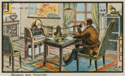 Dettare una lettera a una macchina telegrafica da French School