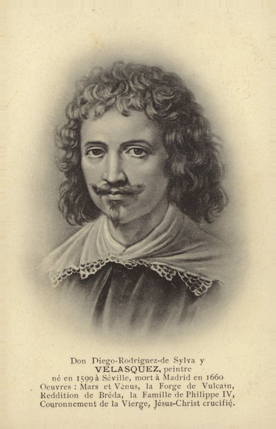 Diego Velasquez, pittore spagnolo (litografia) da French School