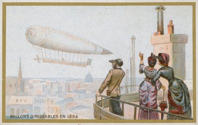 Dirigibile nel 1884 da French School