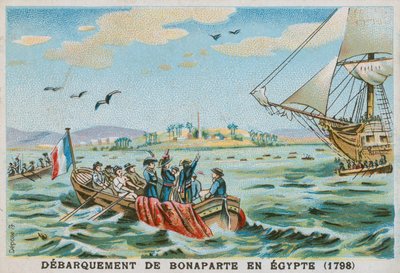 Sbarco di Napoleone in Egitto, 1798 da French School