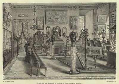Esposizione di mobili da soggiorno, Pavillon de Flore, Palazzo del Louvre, Parigi da French School