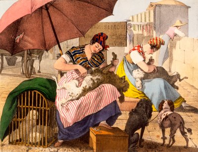 Toelettatori di cani, 1820 da French School