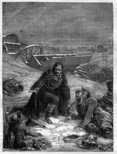 Dominique-Jean Larrey (1766-1842) - Dominique Jean Larrey che cura i feriti su un campo di battaglia invernale - in 