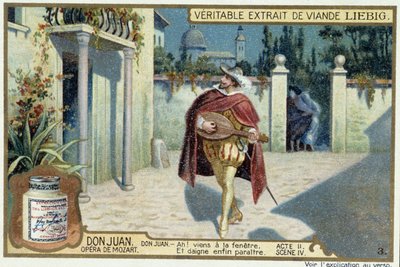 Don Giovanni: Atto II, Scena IV, Serenata di Don Giovanni - chromo Liebig da French School