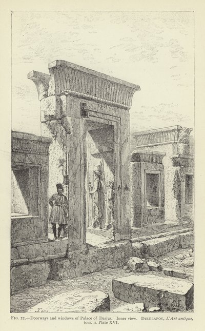 Porte e finestre del Palazzo di Dario, vista interna da French School