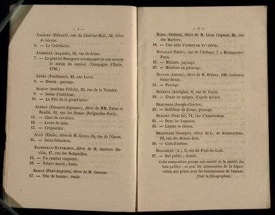 Doppia pagina dal Salon des Refusés, 1863 da French School