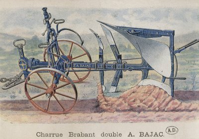 Aratro doppio Brabant inventato da Antoine Bajac, c.1900 da French School