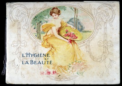 Disegno che raffigura una giovane donna nuda che simboleggia igiene e bellezza da French School