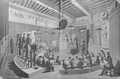 Lezione di disegno dalla scultura, Royal Free School of Art da French School