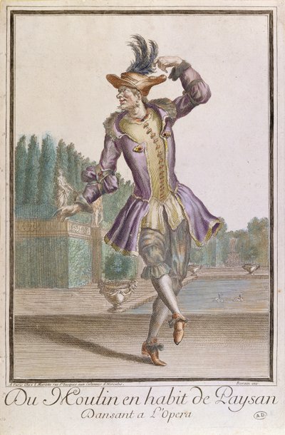 Du Moulin in costume da contadino per un balletto all