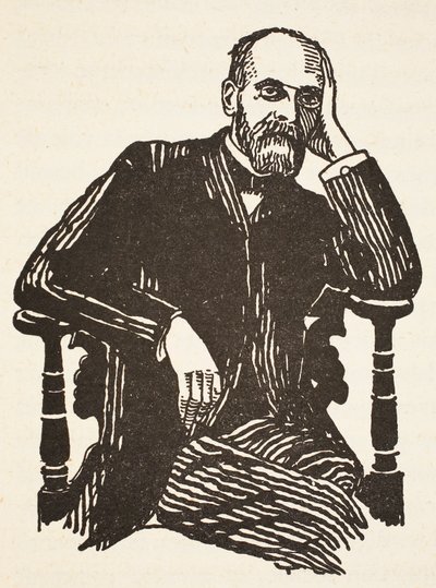 Durkheim, copia di Boris Mestchersky, illustrazione da Histoire de la Nation Francaise, Sciences, Volumi I & II, di Gabriel Hanotaux, 1924 da French School