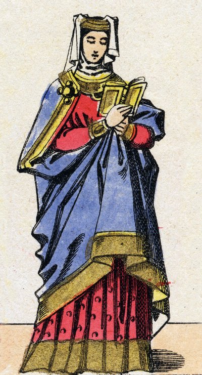 Dinastia capetingia: Ritratto di Bianca di Castiglia. da French School