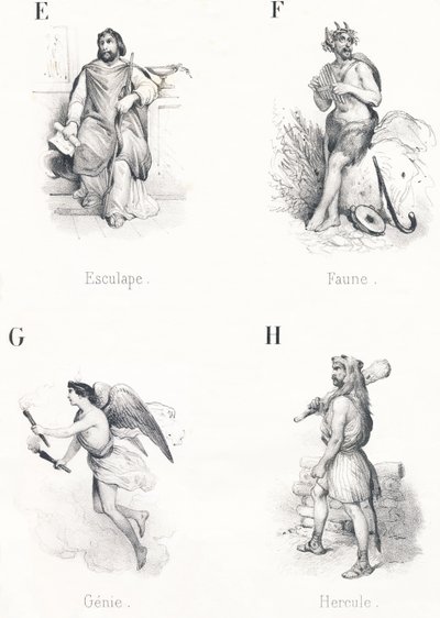Esculapio, Fauna, Genio, Ercole da French School