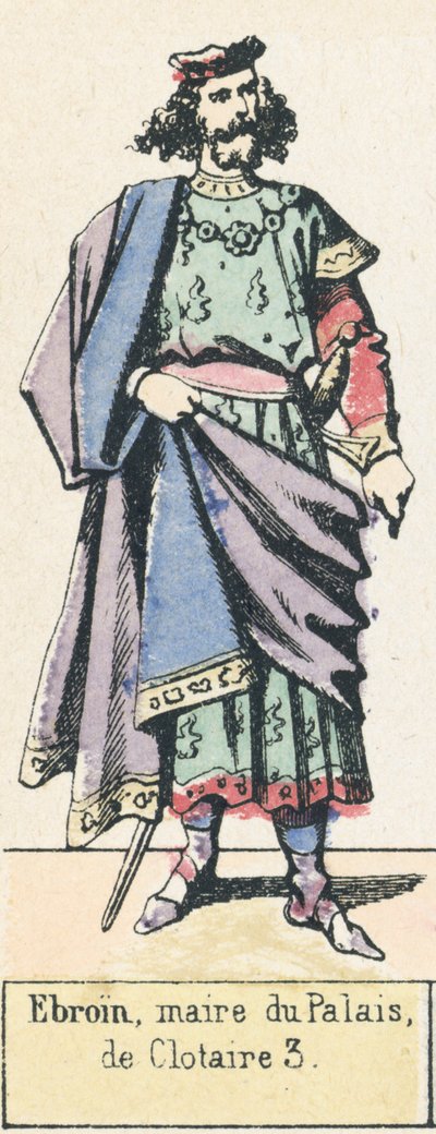 Ebroino, maggiordomo di palazzo, di Clotario III da French School