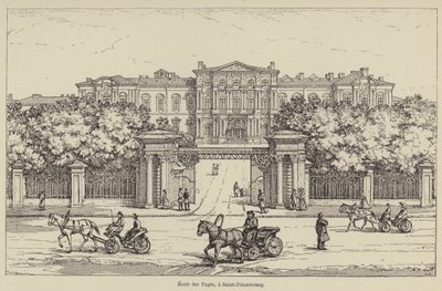 Scuola dei paggi, a San Pietroburgo (incisione) da French School
