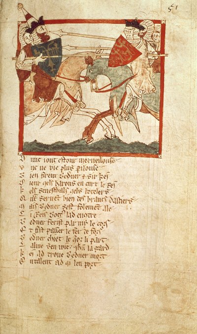 Eg 3028 f.51 Artù combatte l