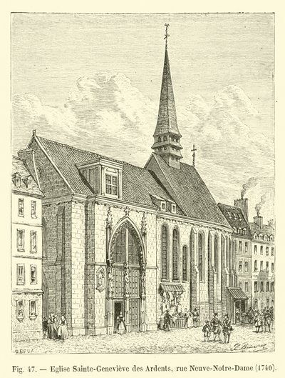 Chiesa Sainte-Geneviève des Ardents, rue Neuve-Notre-Dame, 1704 da French School