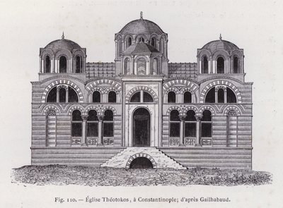 Chiesa Theotokos, a Costantinopoli; secondo Gailhabaud (incisione) da French School
