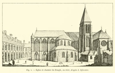 Chiesa e ossario del Tempio, nel 1650; da I. Sylvestre da French School