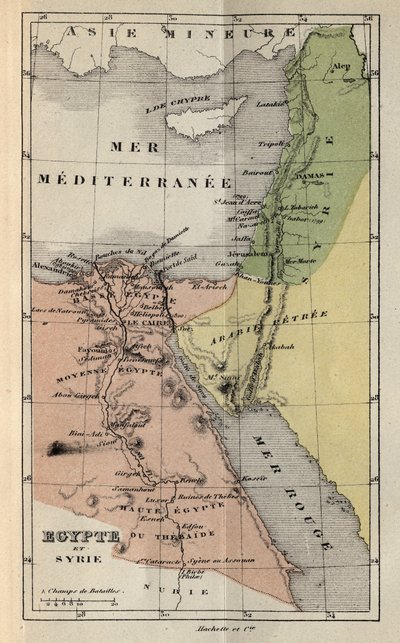 Egitto e Siria nel XIX secolo - incisione in "Histoire de France" di Victor Duruy - 1882 da French School