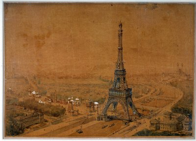 Progetto della Torre Eiffel del concorso del 1886 rifiutato per l