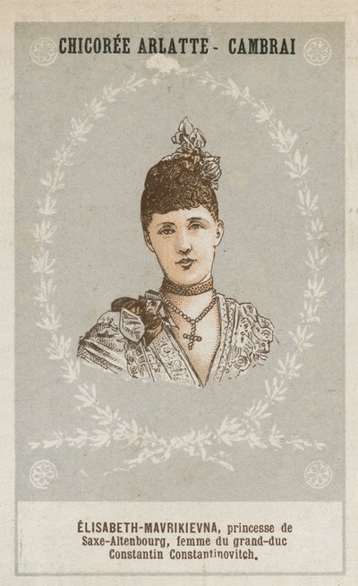 Elisabeth-Mavrikievna, principessa di Sassonia-Altenburg, moglie del granduca Costantino Costantinovich da French School