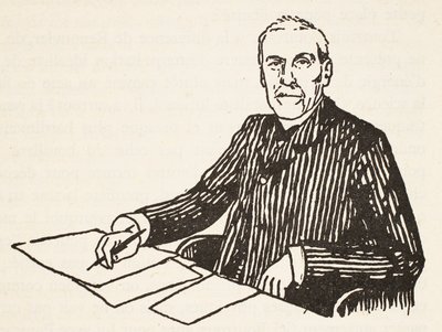 Emile Boutroux, copia di Boris Mestchersky, illustrazione da Histoire de la Nation Francaise, Sciences, Volumi I & II, di Gabriel Hanotaux, 1924 da French School