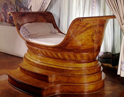 Stile Impero: letto da bagno in mogano di Francois Beaudry da French School