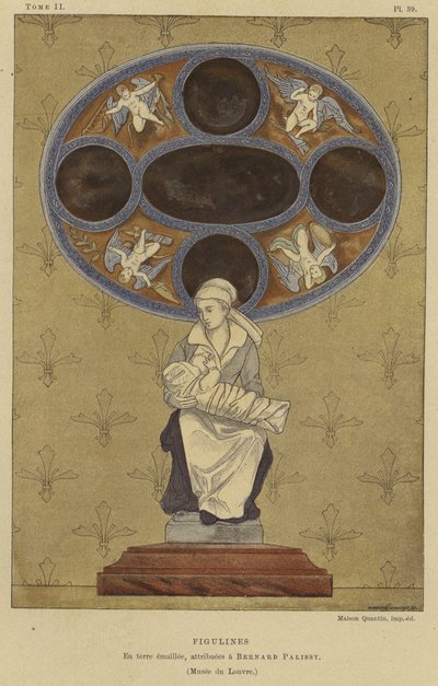 Ceramica smaltata attribuita a Bernard Palissy, XVI secolo da French School