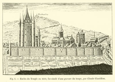 Recinto del Tempio nel 1610; fac-simile di un