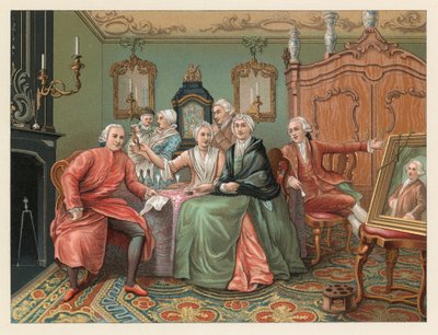 Costume inglese del XVIII secolo da French School