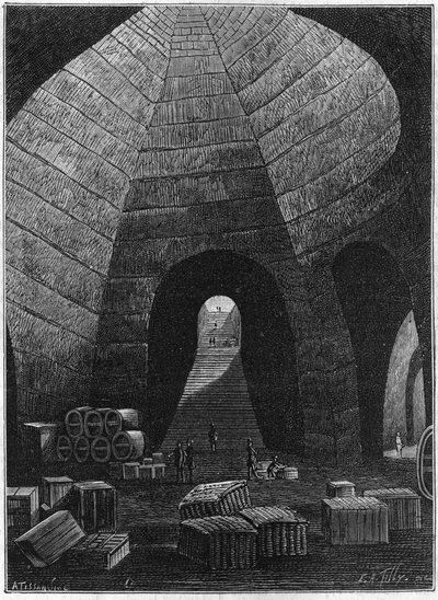 Ingresso nelle cantine della casa di Champagne Theophile Roederer fondata a Reims nel 1864 da French School