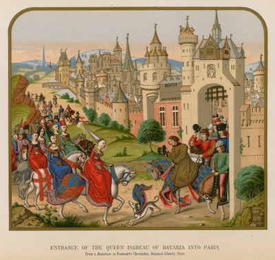 Ingresso della regina Isabeau di Baviera a Parigi da French School
