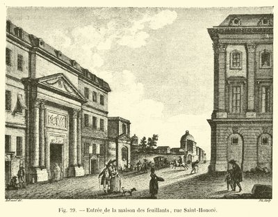 Ingresso della casa dei Feuillants, rue Saint-Honoré da French School