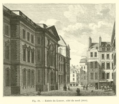 Ingresso del Louvre, lato nord, 1810 da French School