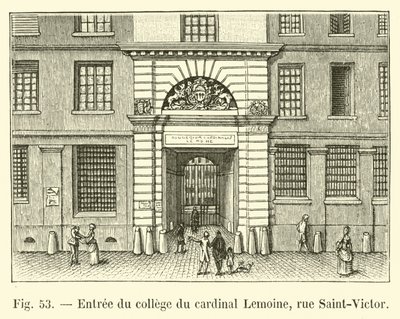 Ingresso del collegio del cardinale Lemoine, rue Saint-Victor da French School
