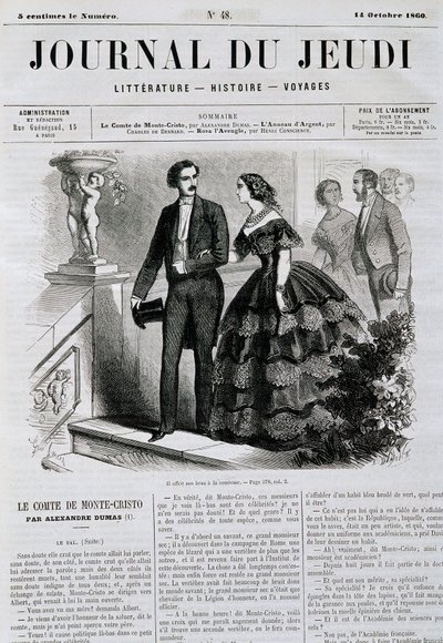 Episodio della serie di romanzi Il Conte di Monte Cristo - in "Le Journal du Jeudi" del 14/10/1860 da French School
