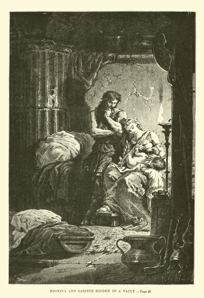 Eponina e Sabino nascosti in una cripta da French School